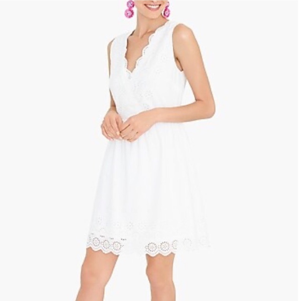 J. Crew White Midi Dress